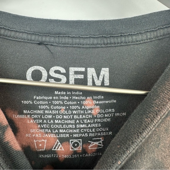 Misfits 3 Hits From Hell Custom Bleached Short Sleeve Shirt OS Upcycled Music - Picture 7 of 7